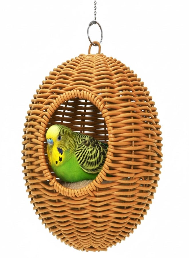 ZENFUN Steel Frame Bird Nest for Cage, Washable Small Bird Bed Chewproof with Plush Pad, Hammock Hideout Lay Eggs Parakeet Nest Sleep, Parakeet Warm Bed House Hut for Lovebird, Canary, Budgie, Finch - Image 1